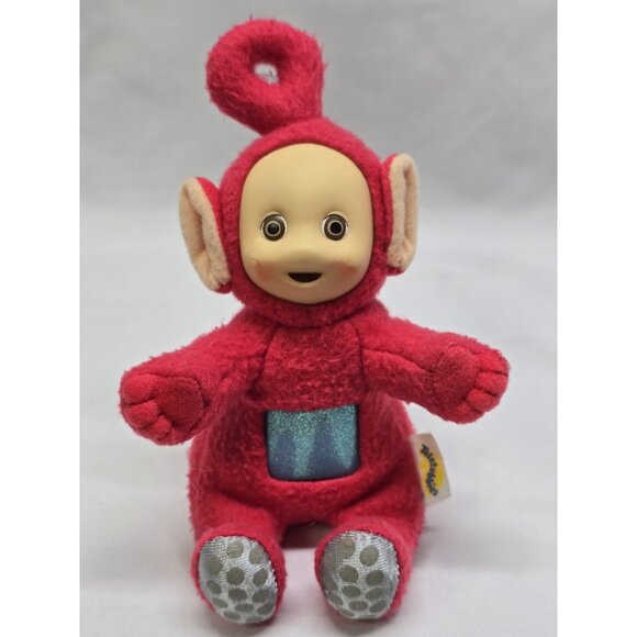 Vintage Playschool Teletubbies Red Po 1998 Mini Stuffed Toy- Rubber Face - Picture 3 of 11